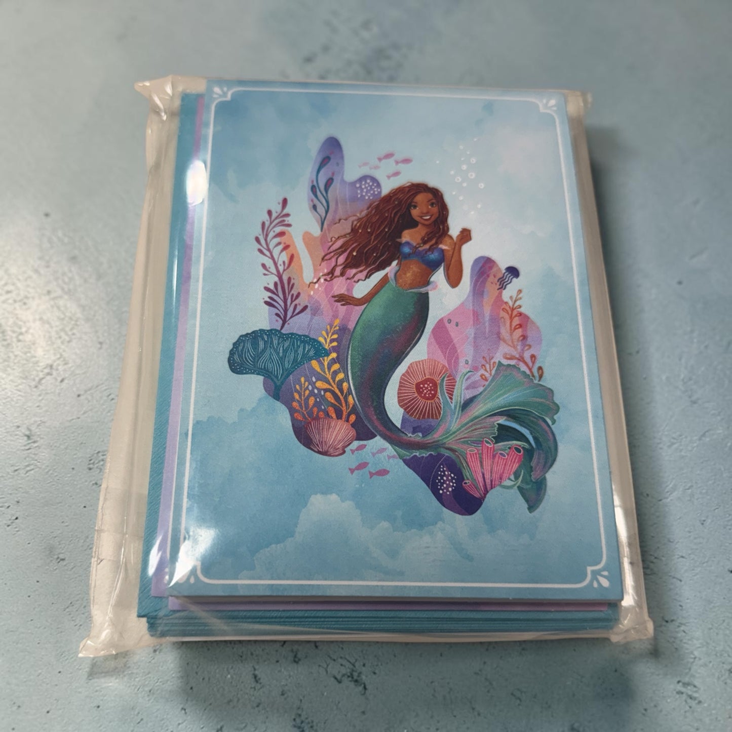 Mermaid Cards-Blank set of 12-Disney Little Mermaid