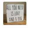 4x4 Block-Love Dog