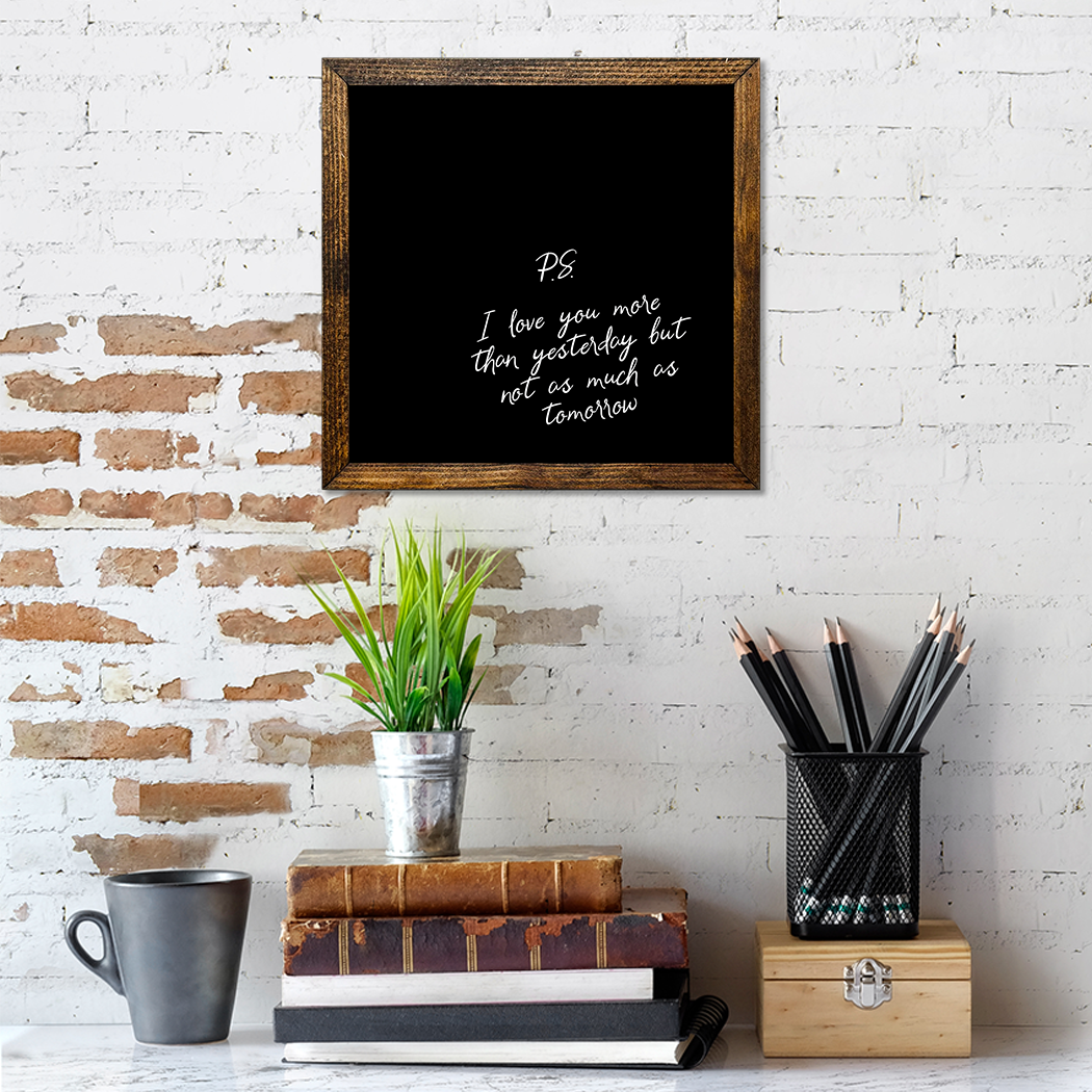 TIMBERLAND FRAME P.S. I LOVE YOU MORE: 16"x16"