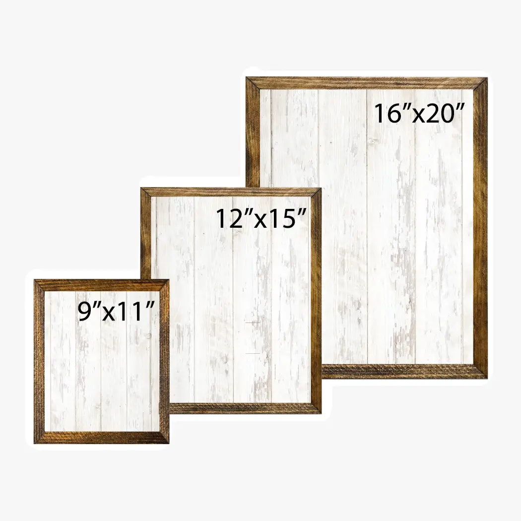 TIMBERLAND FRAME INSTEAD PRAY WHITE: 9"x11"