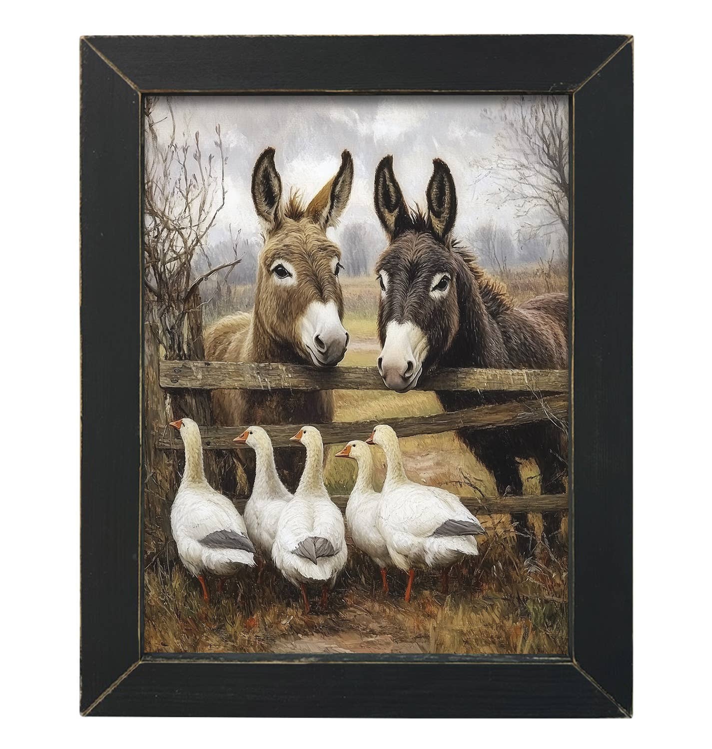 HMK684L Curious Donkeys: Black