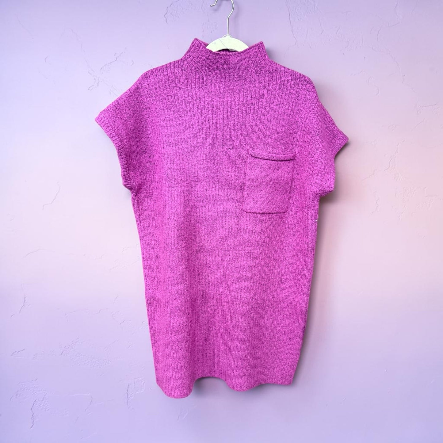 Zenana Sweater Dress Fuchsia
