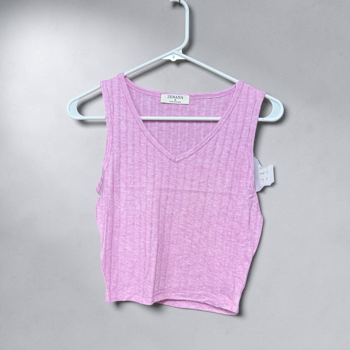 Zenana Ribbed Tank Purple