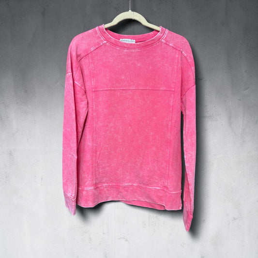 Zenana Crewneck Sweatshirt Pink