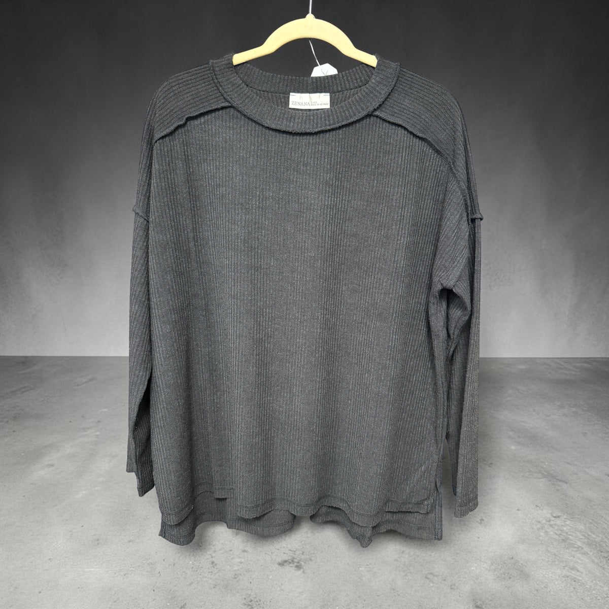 Zenana Crewneck Sweatshirt Black