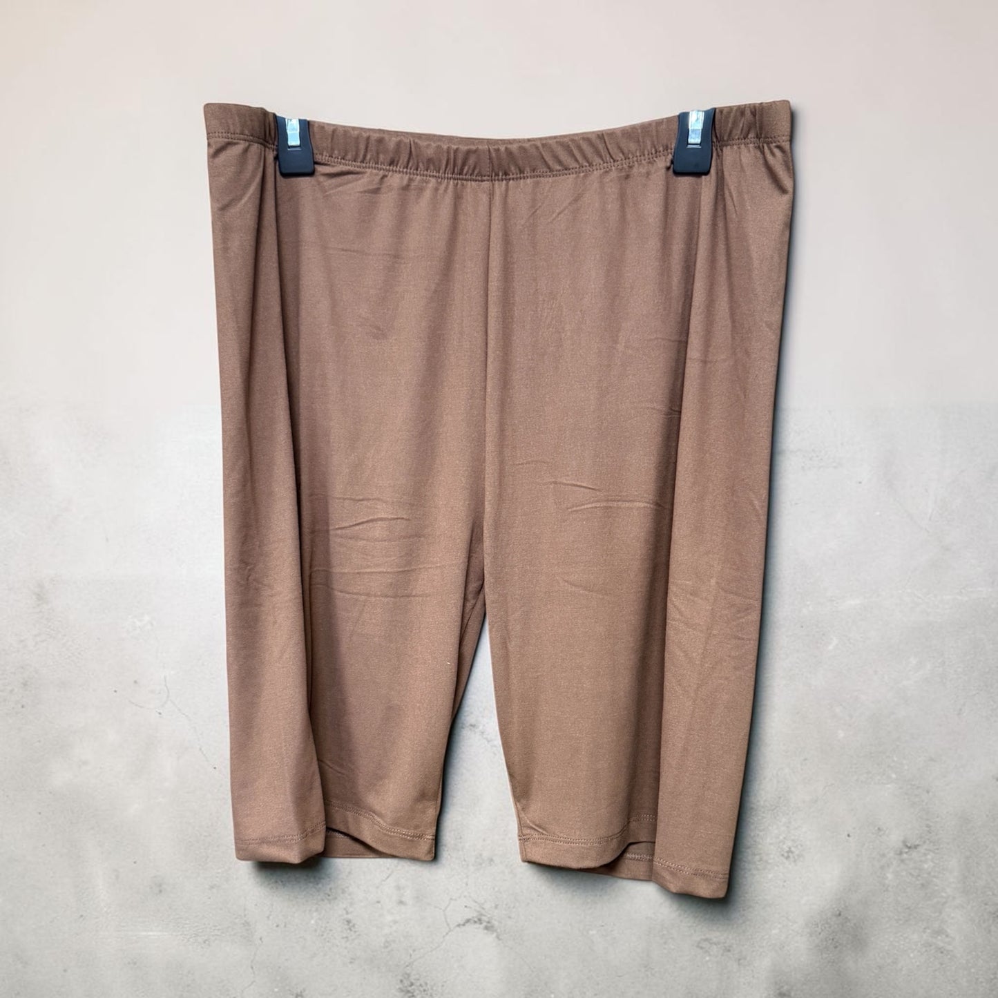 Zenana Brown T and Shorts Plus Size