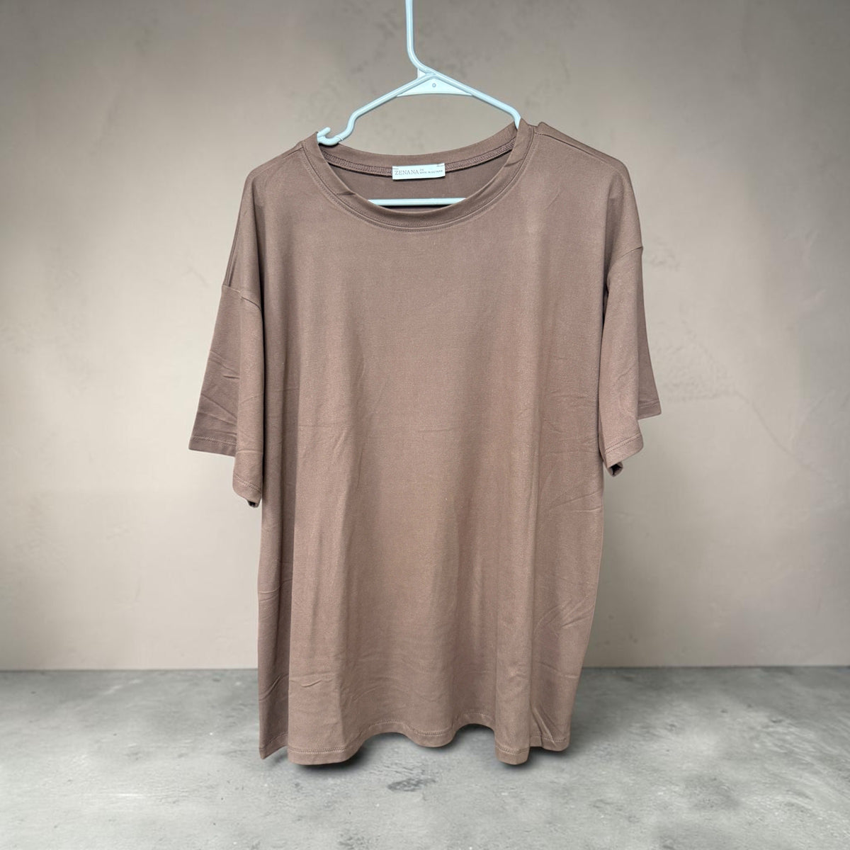 Zenana Brown T and Leggings Plus Size