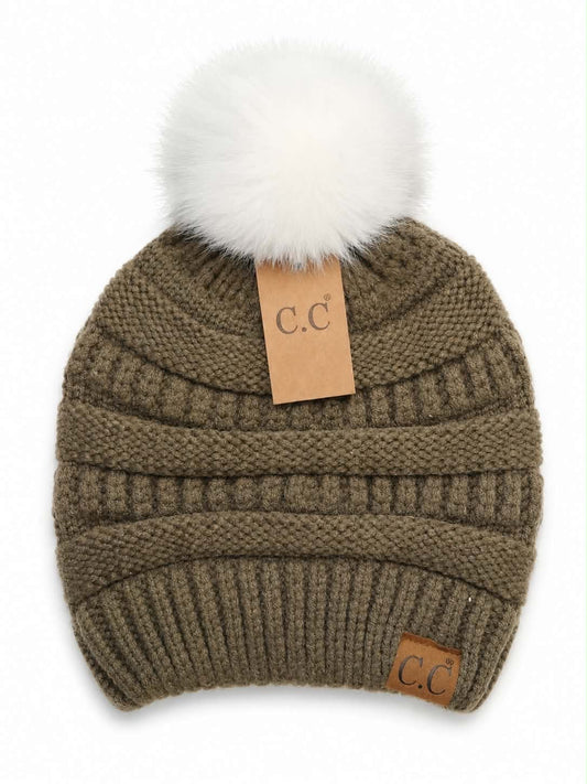 CC beanie with pompom