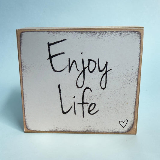 3"x3" Block-Enjoy Life