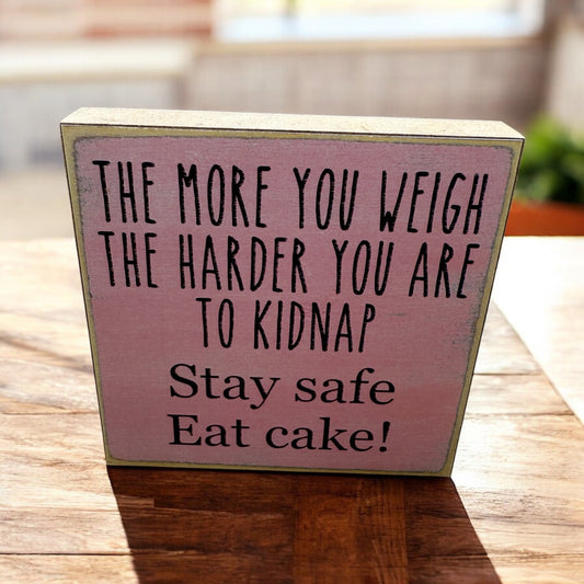 Eat Cake Sign-Pink
