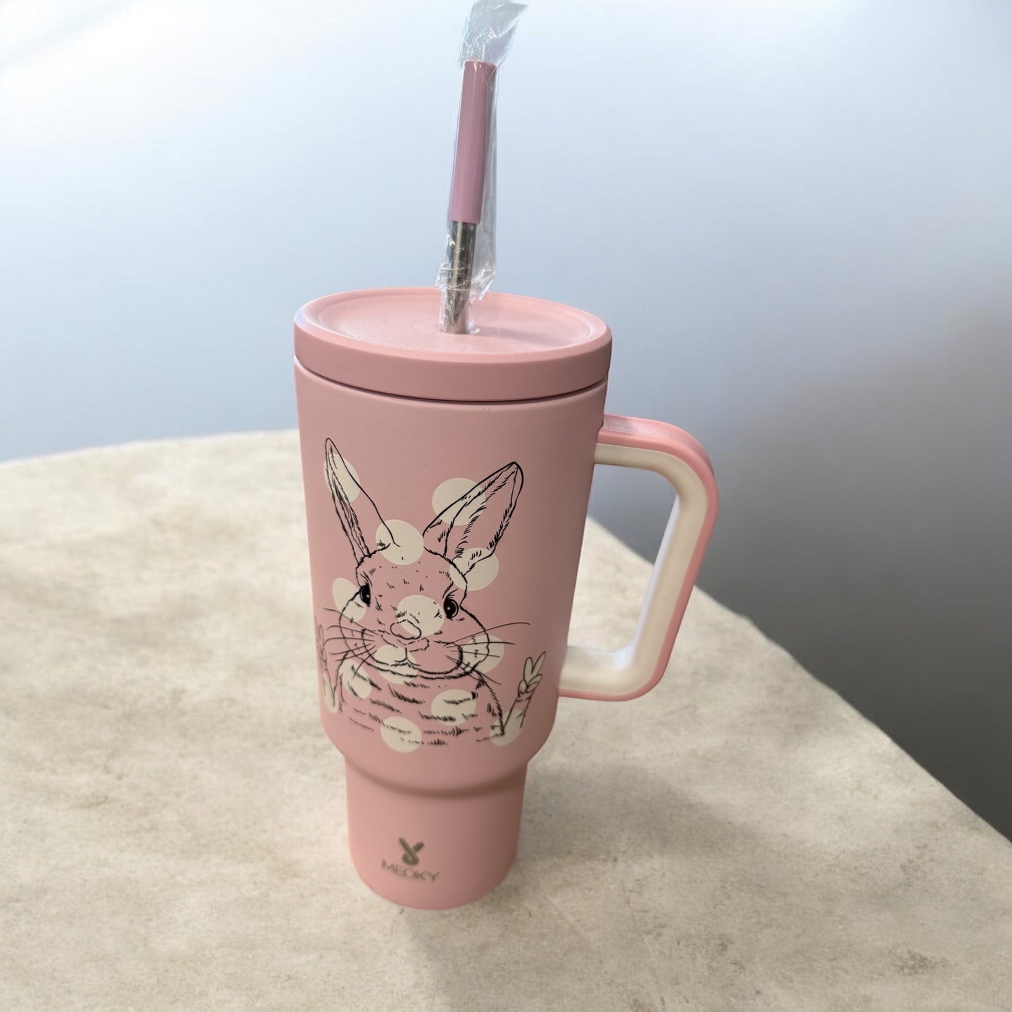 40 oz meoky tumbler Bunny-Easter
