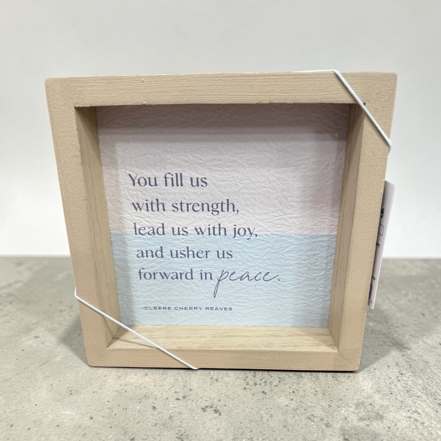 You fill us with strength....