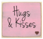 3"x3" Block-Hugs & Kisses Pink