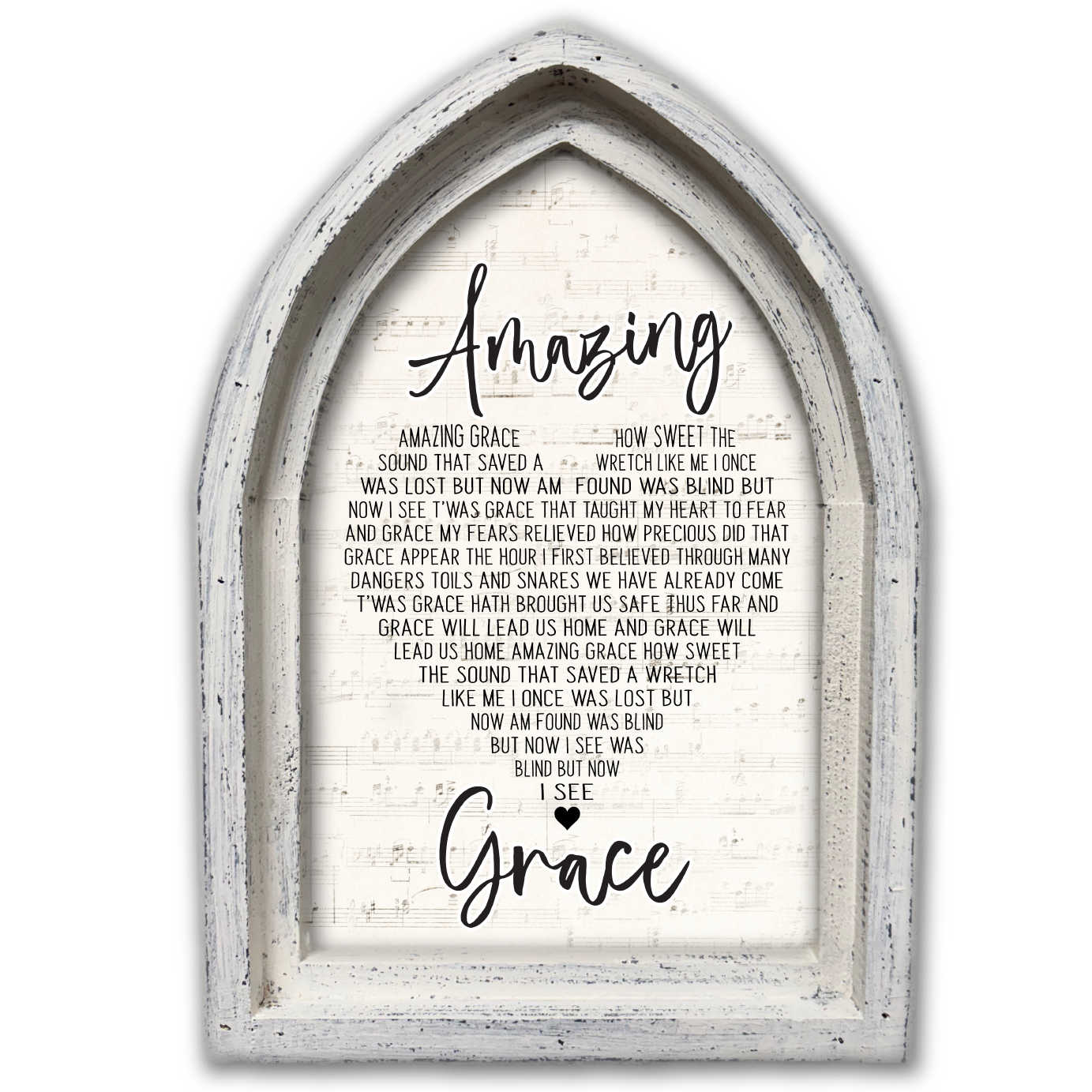 MINI ARCH FRAMED CANVAS-AMAZING GRACE: Signature Finish