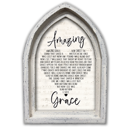 MINI ARCH FRAMED CANVAS-AMAZING GRACE: Signature Finish