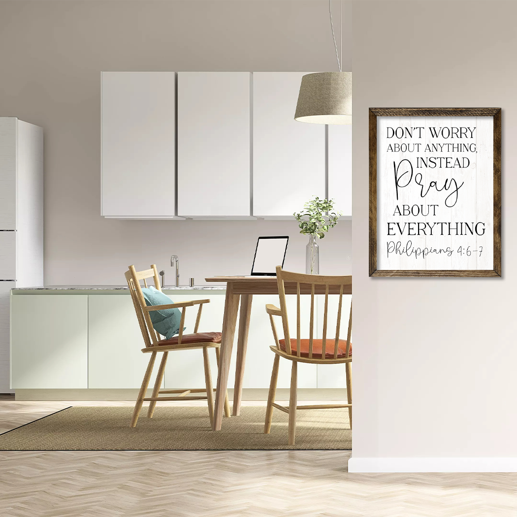 TIMBERLAND FRAME INSTEAD PRAY WHITE: 9"x11"