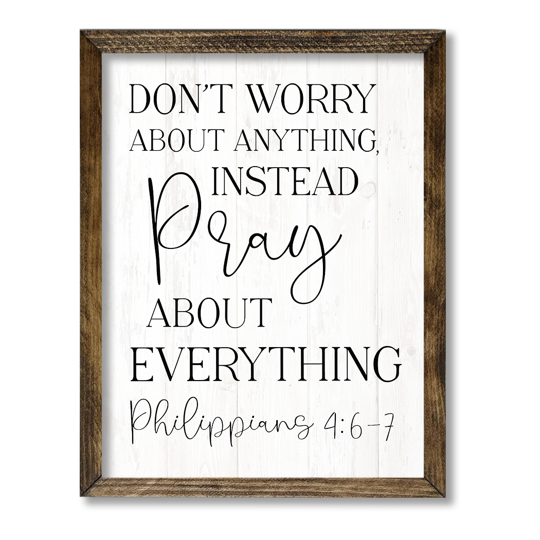 TIMBERLAND FRAME INSTEAD PRAY WHITE: 9"x11"